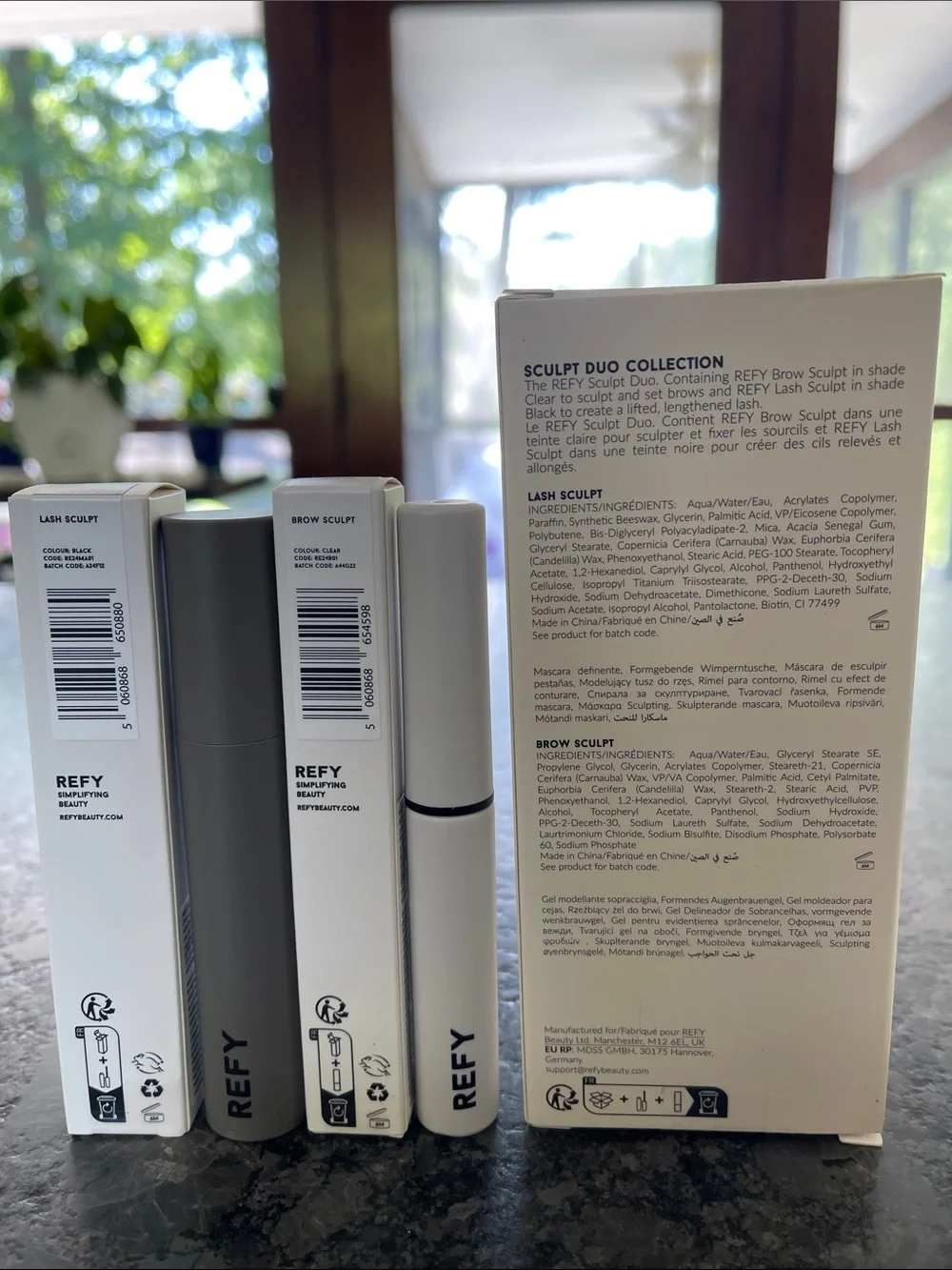 REFY Sculpt Duo Collection Lash Sculpt in Black & Brow Sculpt in Clear
